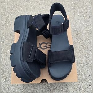 UGG Black Platform Sandals Women Size 10